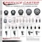 Service Caster 4'' Thermo Rubber Wheel Swivel 7/16'' Grip Ring Stem Caster Set 2 Brake, 4PK SCC-GR20S414-TPRB-PLB-716138-2-S-2 - alternate 2